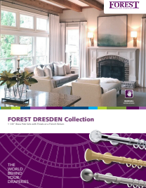 Image of Forest Drapery Hardware products such as hand drawn and motorized track systems, decorative metal and wood hardware, roller shades and Romans.